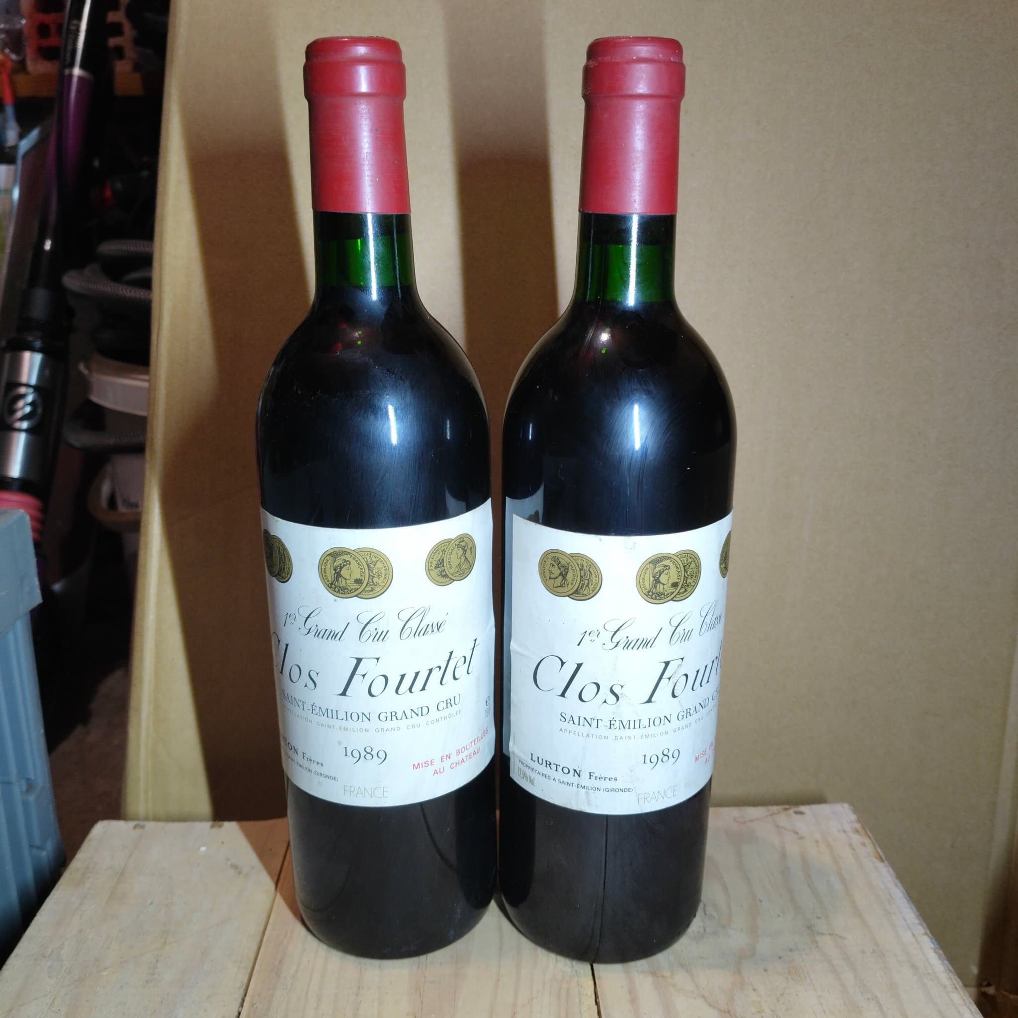 2 x Clos Fourtet, Saint-Émilion Grand Cru, 1989