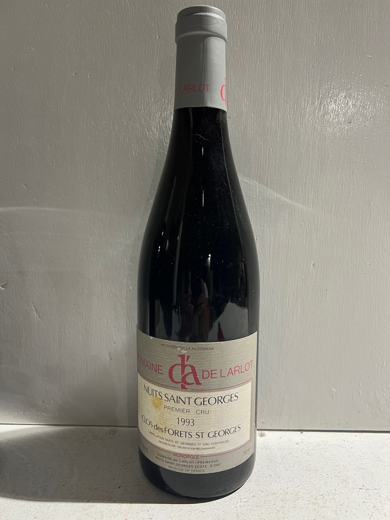 Domaine de l'Arlot, Nuits-Saint-Georges Premier Cru, Clos des Forêts Saint-Georges, 1993