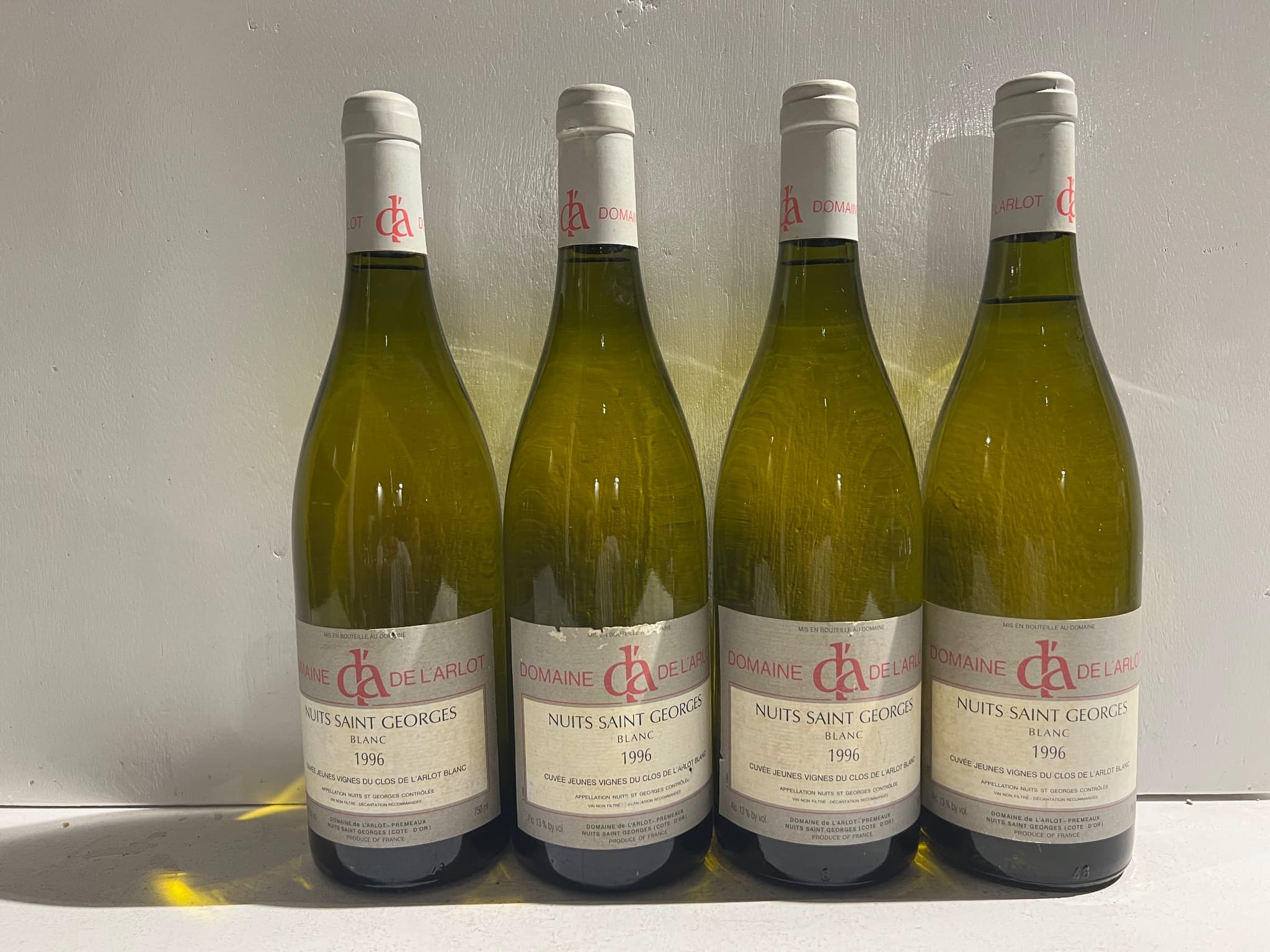 4 x Domaine Arlot, Nuits-Saint-Georges, Clos Arlot Jeunes Vignes Blanc, 1996