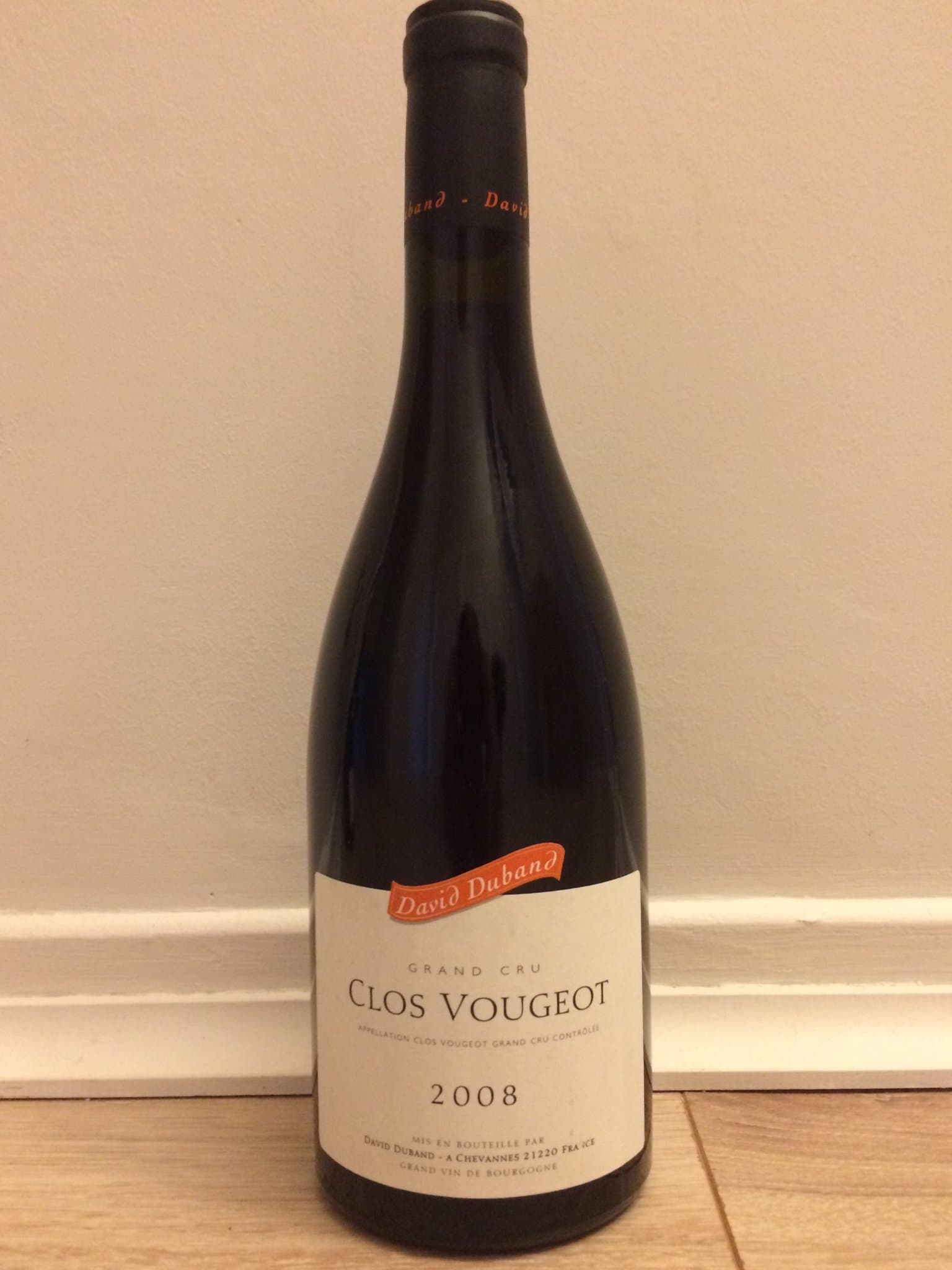 David Duband, Clos de Vougeot Grand Cru, 2008