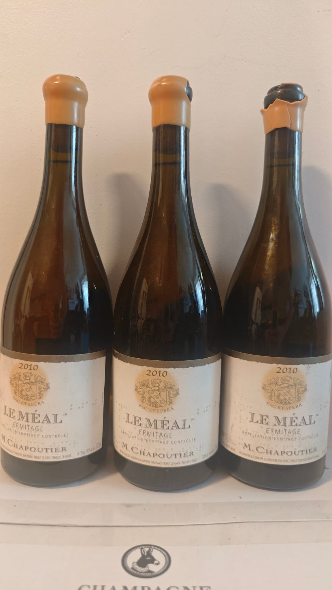 3 x M. Chapoutier, Hermitage, Le Meal Blanc, 2010