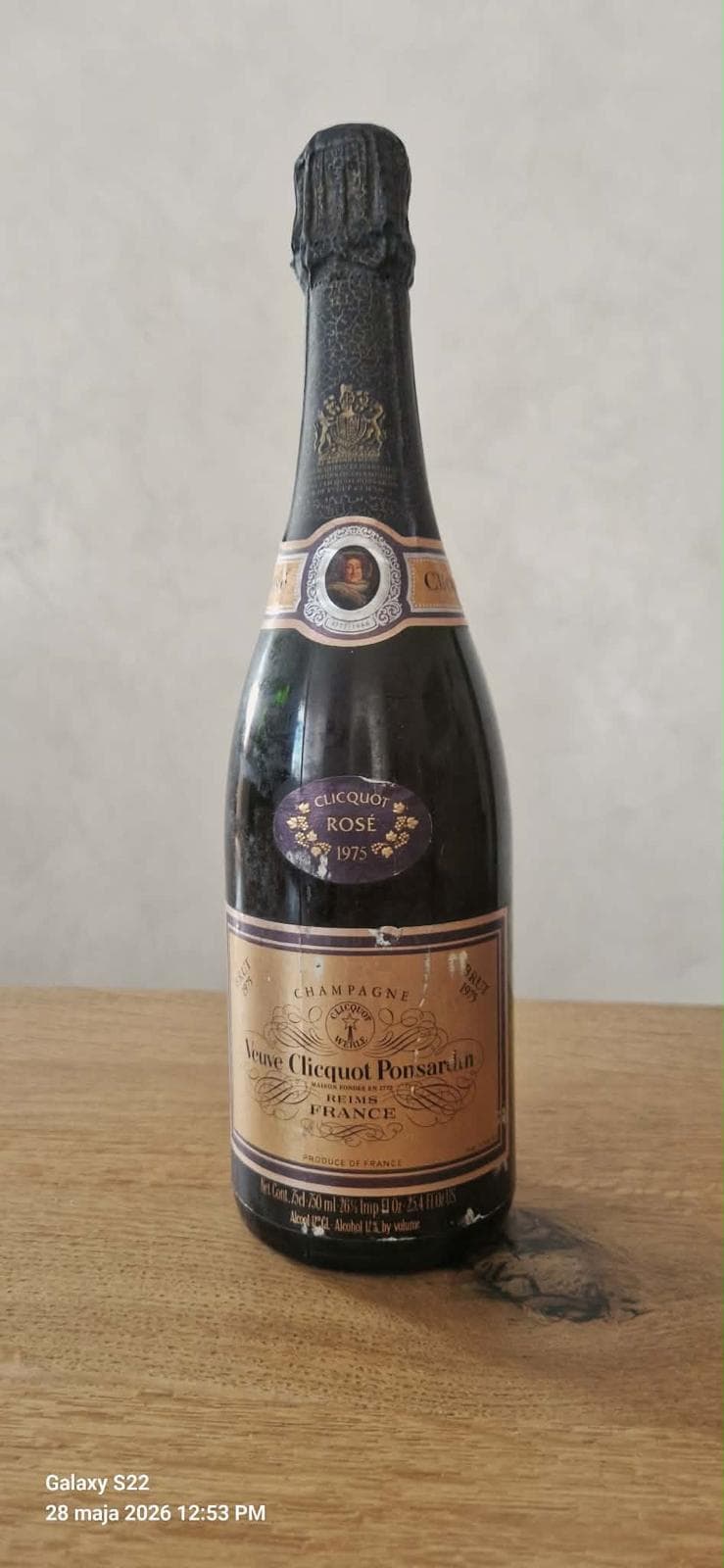 Veuve Clicquot Rosé, Brut Vintage, Champagne, 1975