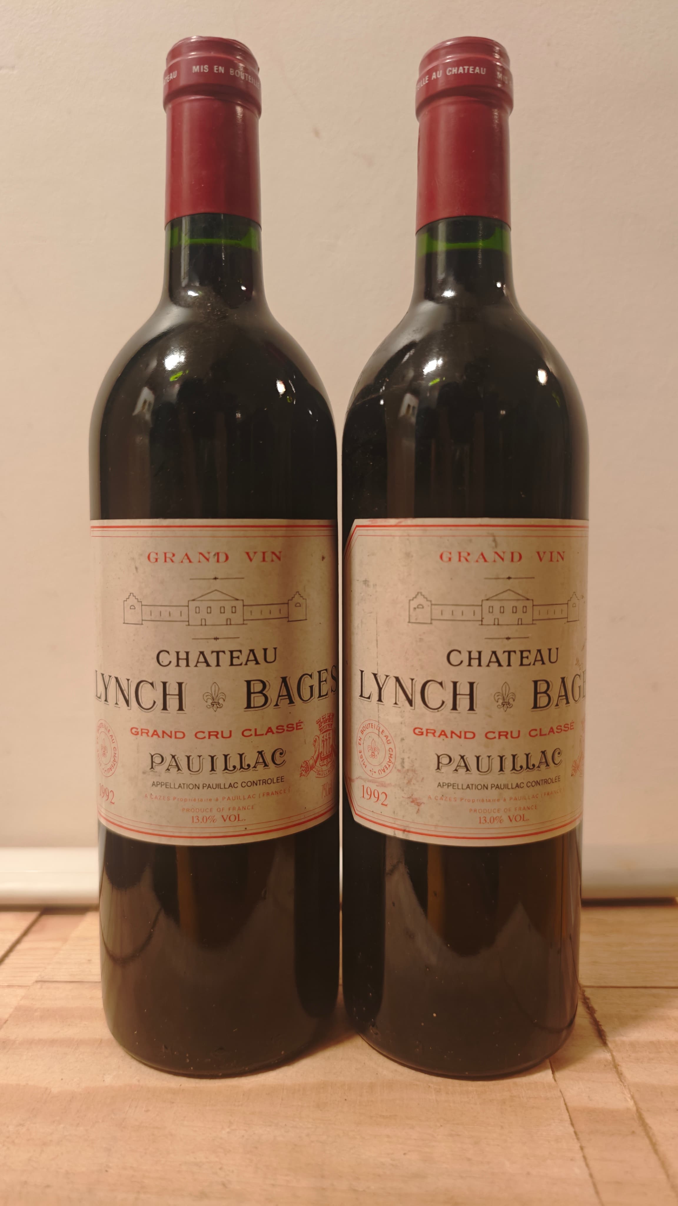 2 x Château Lynch-Bages, Pauillac, 1992