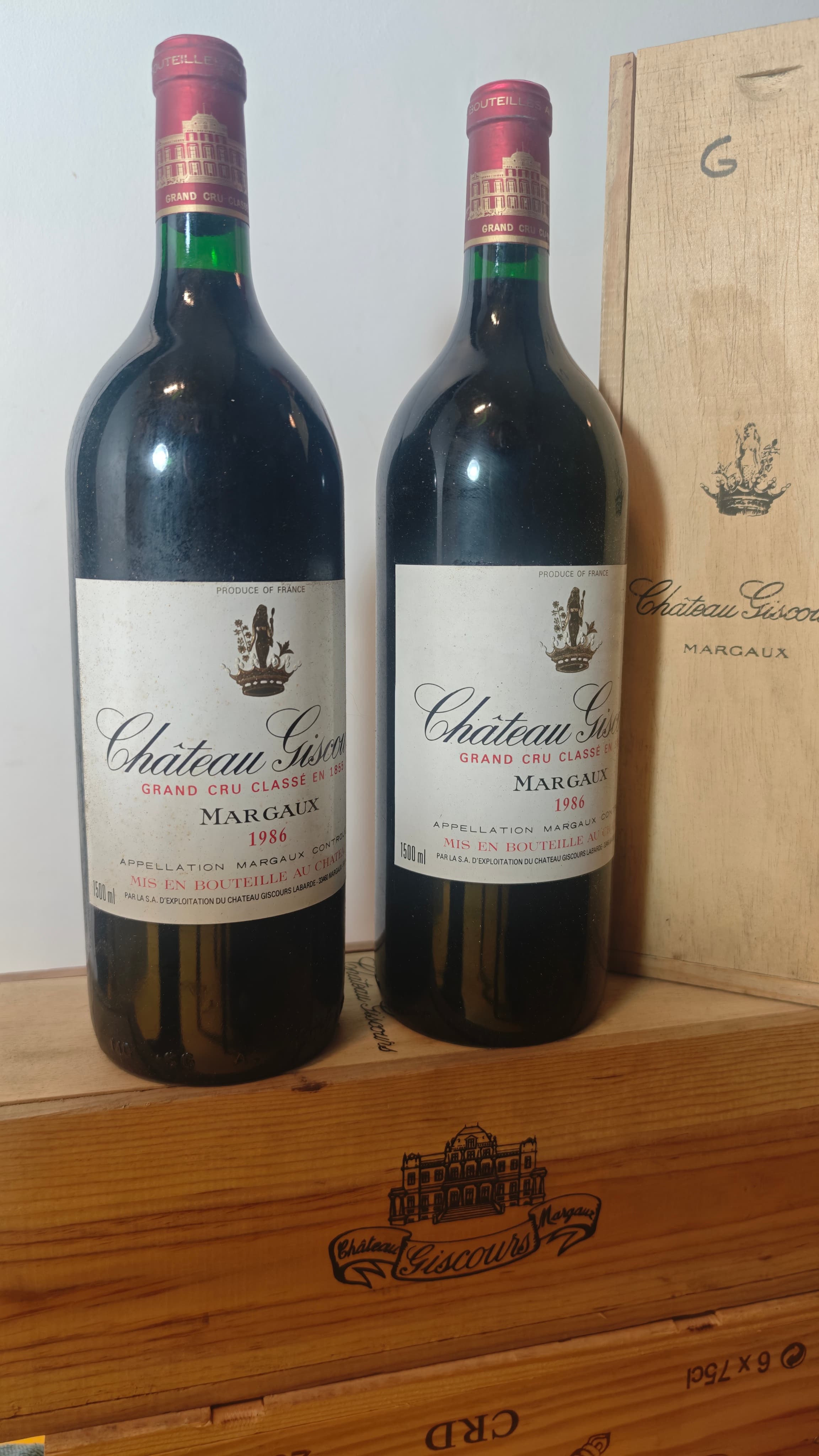 2 x CBO/OWC1 x Château Giscours, Margaux, 1986 (Magnum)