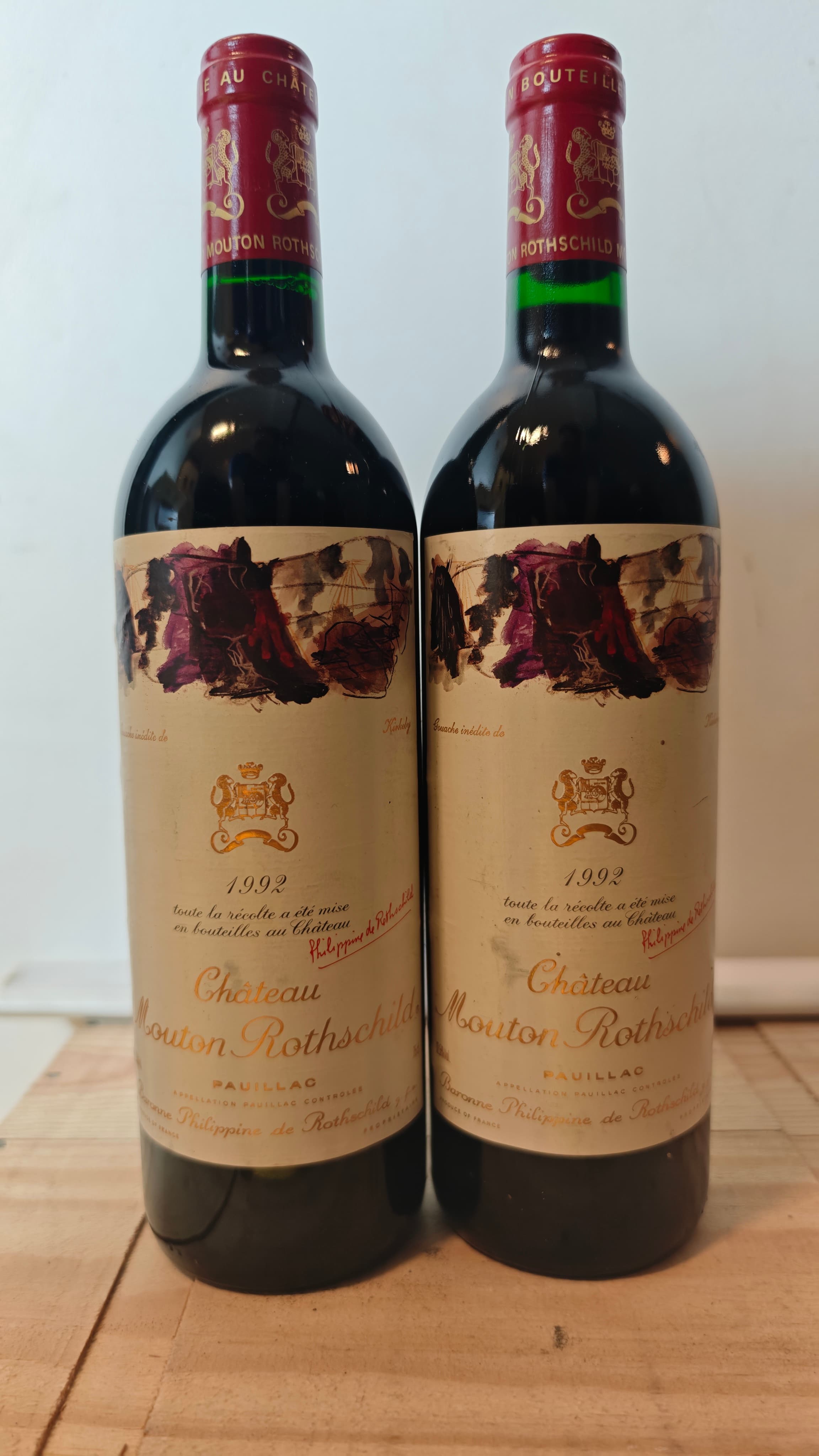 2 x Château Mouton Rothschild, Pauillac, 1992