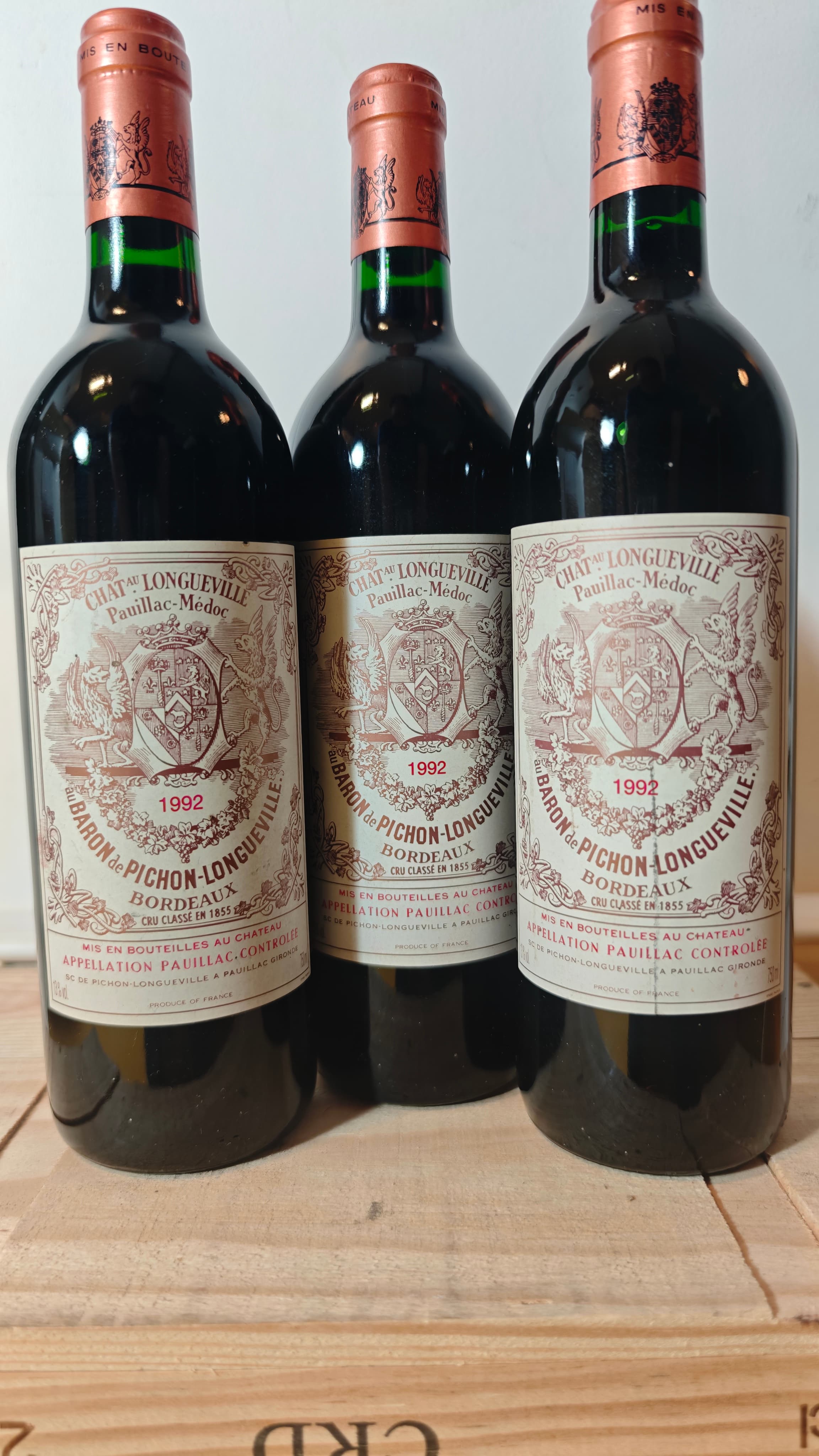 3 x Château Pichon Baron, Pauillac, 1992