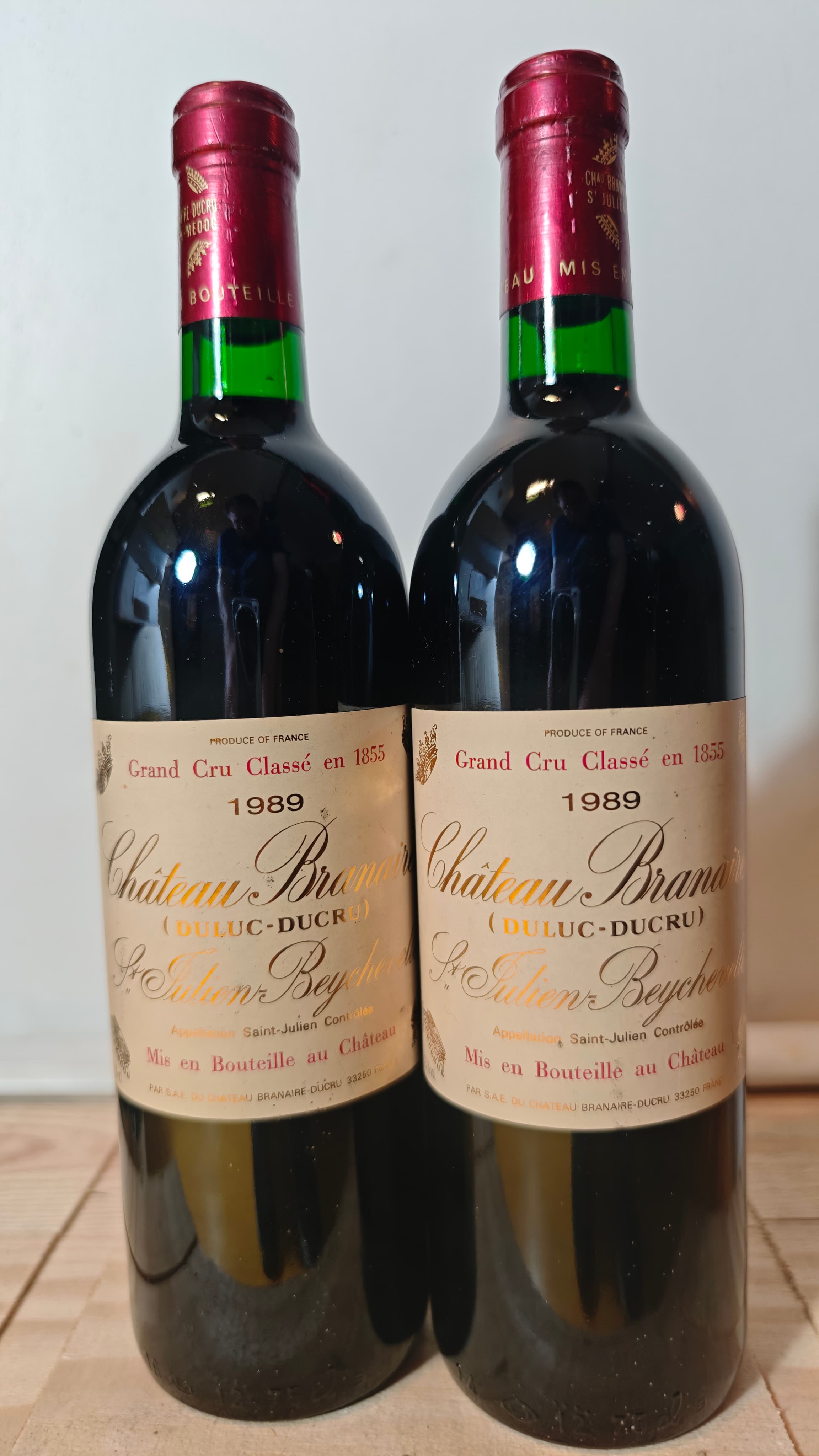 2 x Château Branaire-Ducru, Saint-Julien, 1989