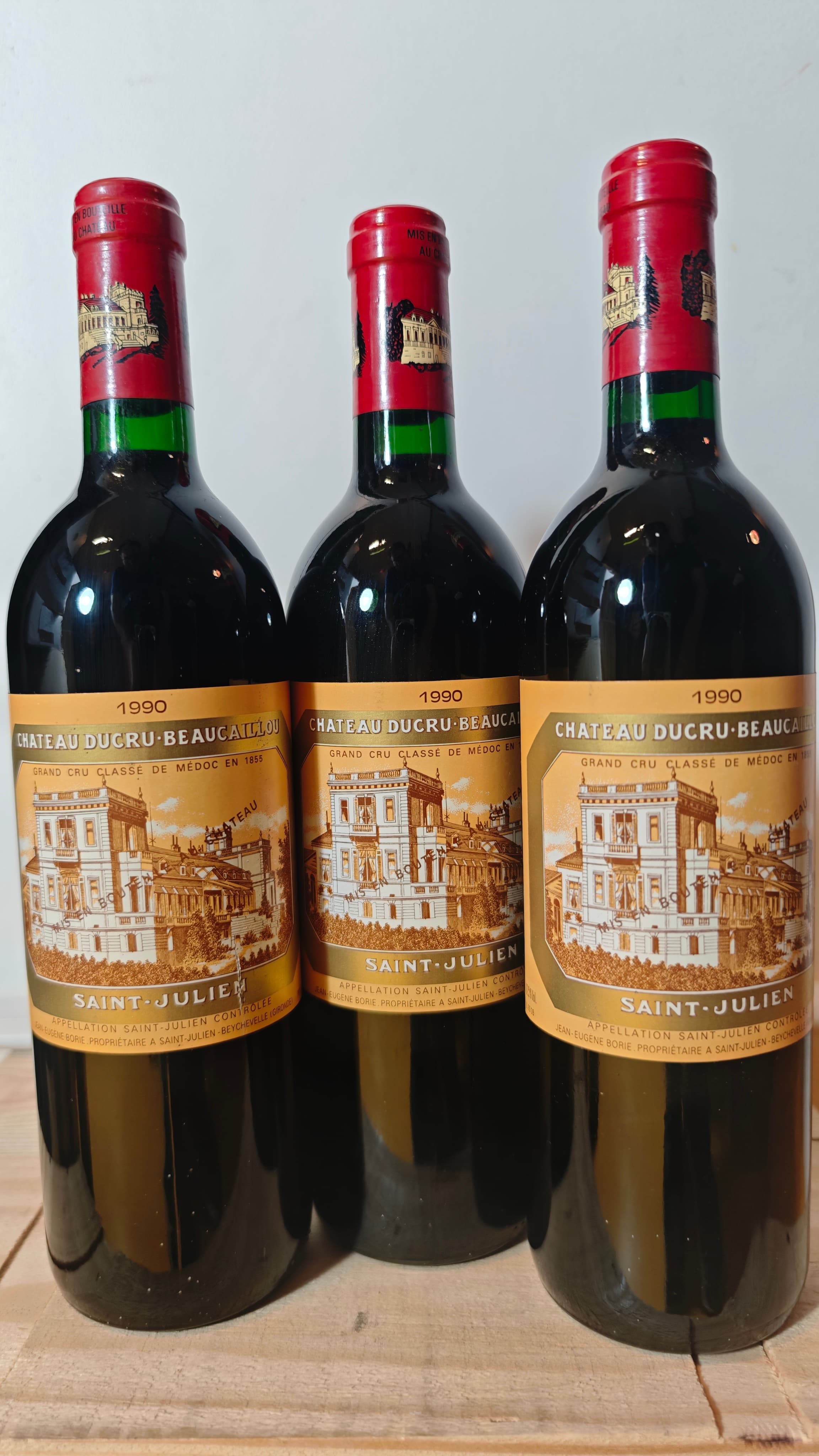 3 x Ducru-Beaucaillou, Saint-Julien, 1990